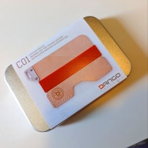 Dango C01 Civilian Wallet - natural veg-tqn Italian leather w/ satin silver tab